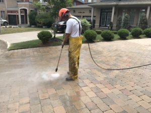 Interlock washing concrete