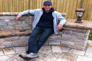 Owner George resting on a bench